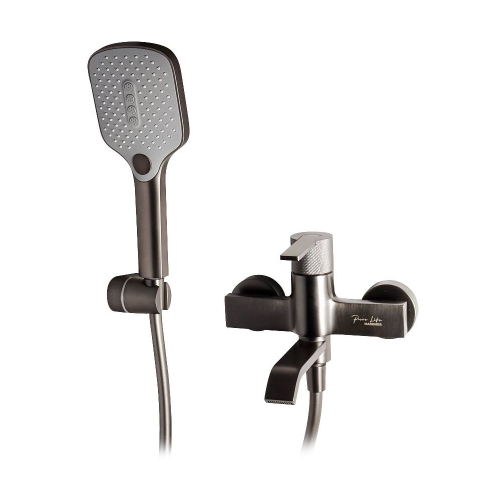 Смеситель для ванны с душем Maxonor Beauty PL3284-9 серый матовый
