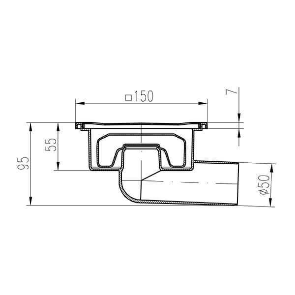 Трап Нептун DN50 MCH 326XN
