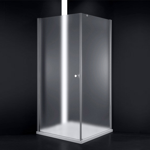Душевой уголок Cezares Elena ELENA-W-A-1-90-P-Cr-L 90х90 профиль хром, рифленое стекло