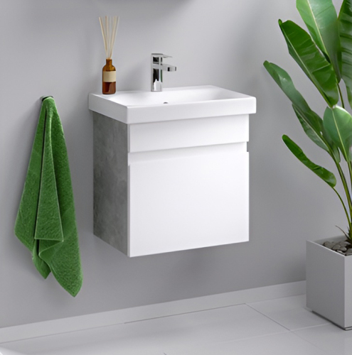 Тумба с раковиной Aqwella Smart SRT0105BS белая