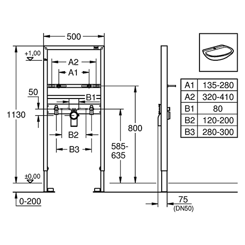 Система инсталляции Rapid SL Grohe 38554001
