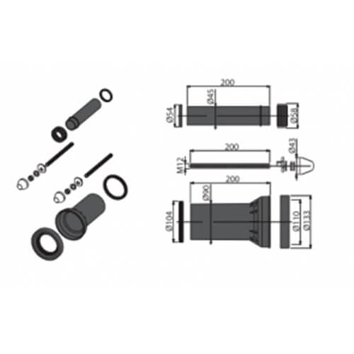 Комплект принадлежностей для инсталляций Alcaplast M900