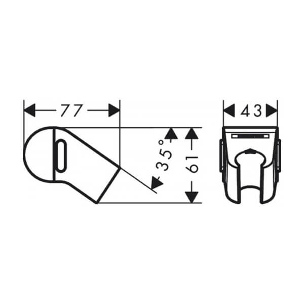 Держатель для душа WallStoris Hansgrohe 27917670
