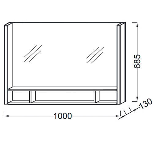 Зеркало 1000х685 Terrace Jacob Delafon EB1737RU-NF