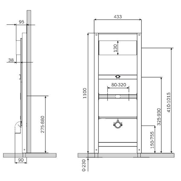 Система инсталляции для писсуара AM PM I022701