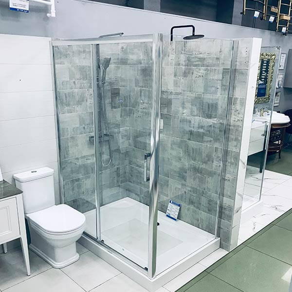 Неподвижная стенка AVS для Квант/ Квант Макс 90 профиль хром, стекло прозрачное