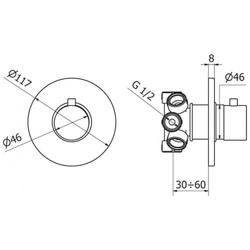 Переключатель 5-позиционный Cezares STELLA-DEV5-01-Cr
