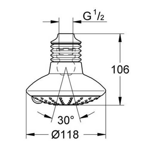Верхний душ Euphoria Mono Grohe 27270000