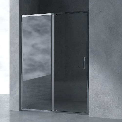 Душевая дверь в нишу AVS Вектор 140 см профиль хром, стекло прозрачное