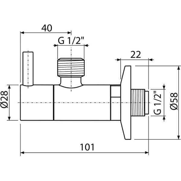 Кран угловой 1/2х1/2 Alcaplast ARV003B