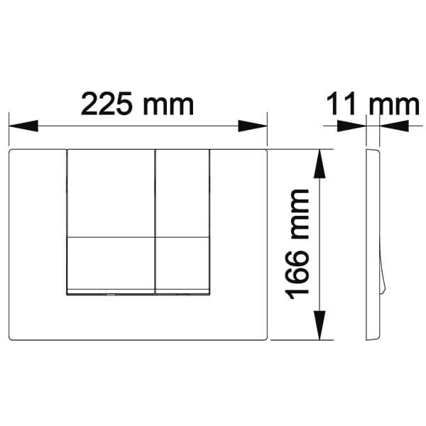 Кнопка смыва Square S5 Berges 040045