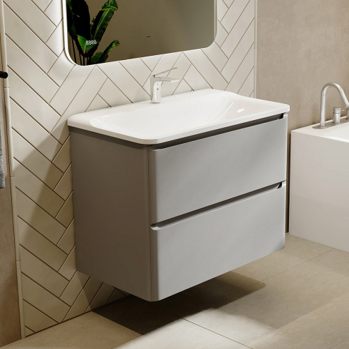 Тумба с раковиной Raval Welto 60 светло-серая