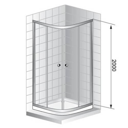 Душевой уголок Cezares Anima ANIMA-W-R-2-90-C-Cr-IV 90x90 профиль хром, прозрачное стекло
