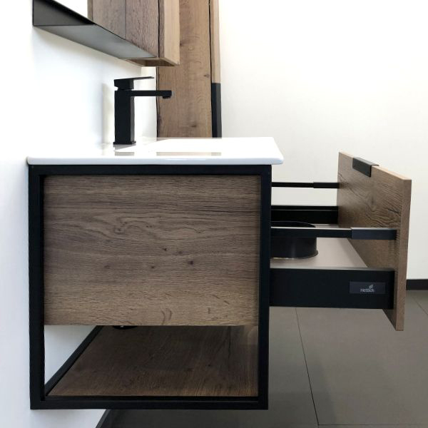 Тумба с раковиной Comforty Бонн 00-00003466 темный дуб