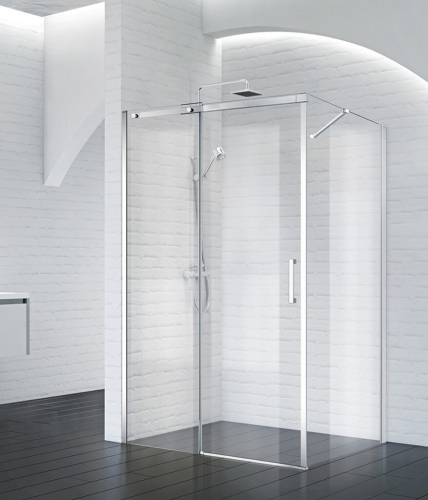 Душевой уголок BelBagno Acqua ACQUA-AH-1-150/90-C-Cr 150х90 профиль хром, прозрачное стекло