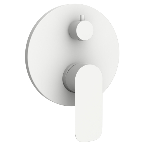 Смеситель для ванны и душа AVS Basic с внутренней частью, белый матовый