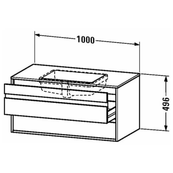 Тумба с раковиной 100 KETHO DURAVIT KT685505353+0330480022