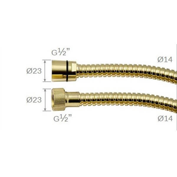 Душевой шланг Remer 333CN120DO 120 золото