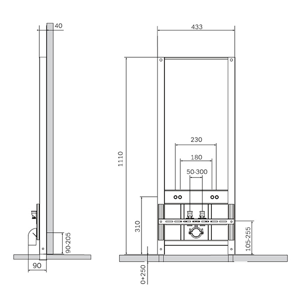 Система инсталляции для биде AM PM I032701