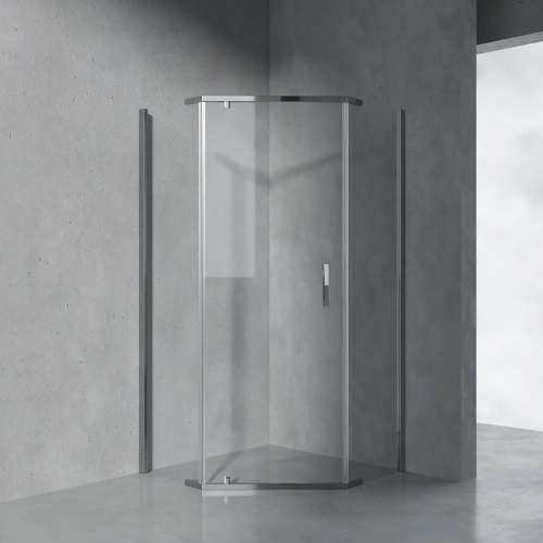 Душевой уголок AVS Трапеция 90x90 профиль хром, стекло прозрачное