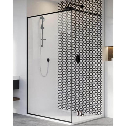 Душевая перегородка Radaway Modo New II Frame 60 профиль черный матовый, стекло прозрачное