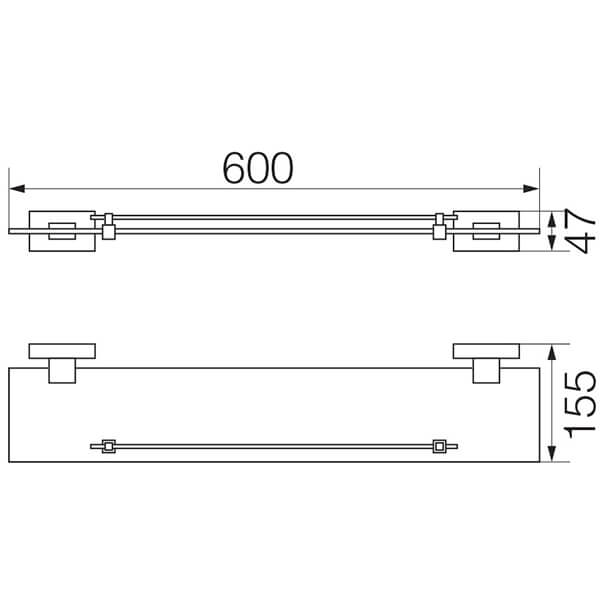 Полка 60 см Ramba Veragio VR.RMB-4911.CR