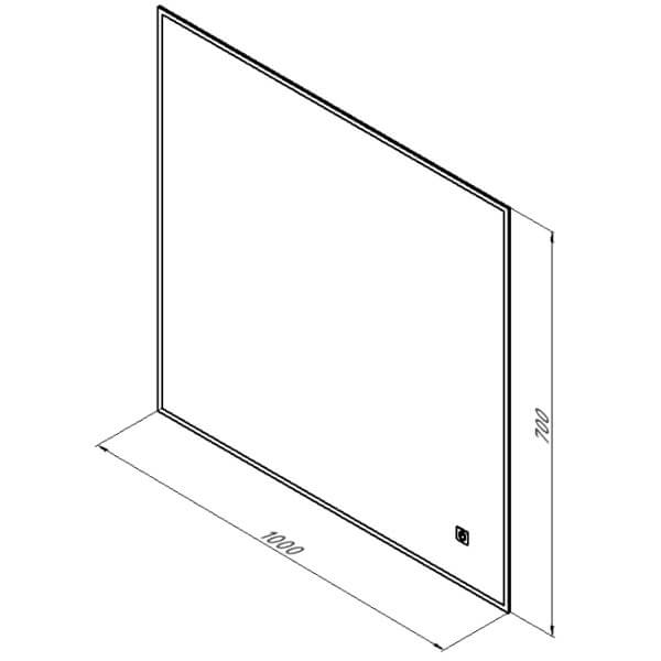 Зеркало 1000*700 LED ИК-датчик + антипар Элен Классик BRIZ