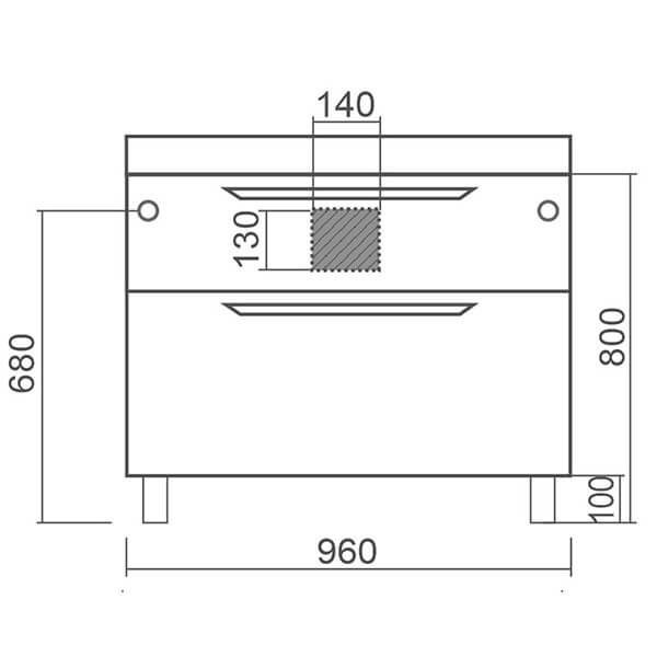 Тумба с раковиной 100 подвесная Lande DIBORG 775217+641259