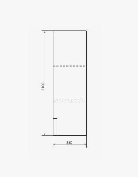 00004149530 Пенал подвес 35 Дуб темный Кёльн COMFORTY