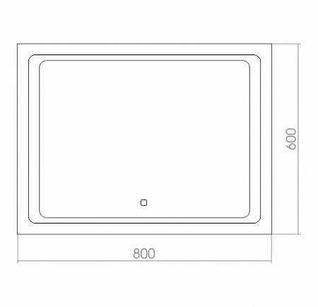 Зеркало с подсветкой AVS Ванер 80x60 см