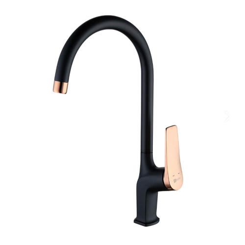 Смеситель для кухни Lemark Bronx LM3705BLR черный матовый