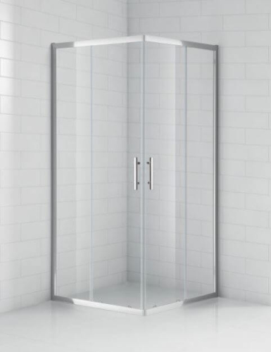 Душевой уголок Cezares Eco ECO-O-A-2-90-C-Cr 90x90 профиль хром, прозрачное стекло