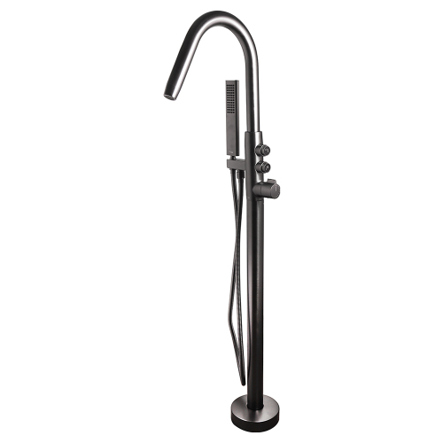 Смеситель для ванны с душем Maxonor Pure Life Genius PL3098-9 напольный, пепельный