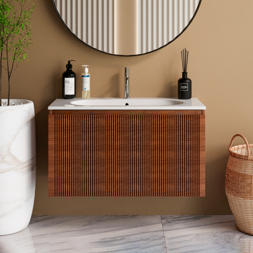 Тумба с раковиной AVS Форте 90 дуб