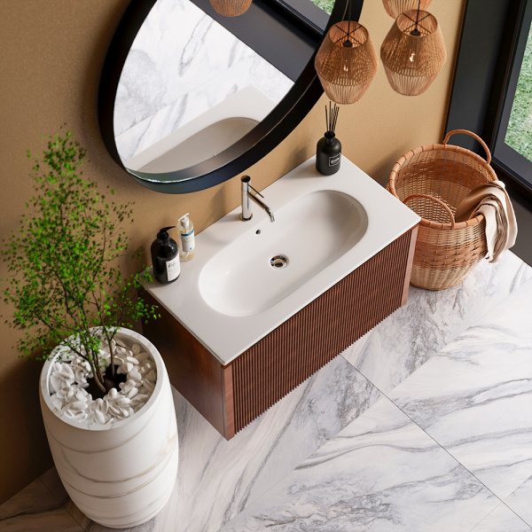 Тумба с раковиной AVS Форте 90 дуб