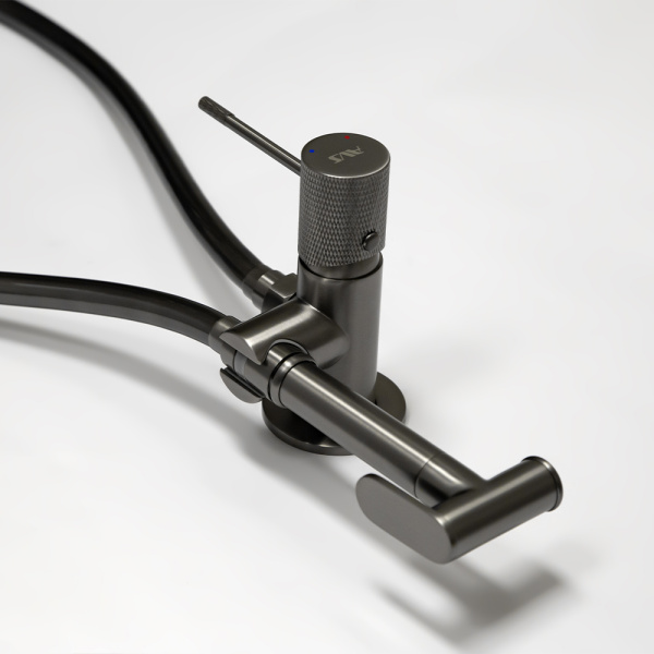 Гигиенический душ со смесителем AVS Seeme оружейная сталь