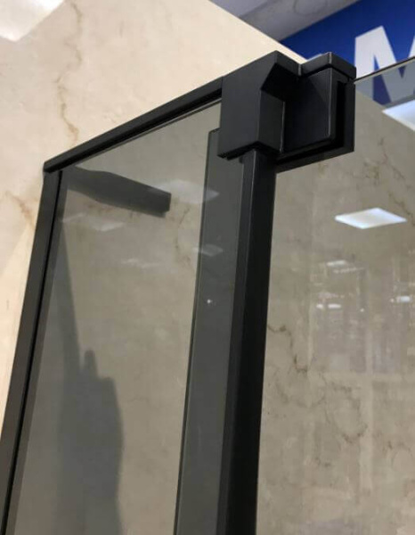 Душевой уголок Cezares Slider SLIDER-AH-2-90/100-100/110-GRIGIO-NERO 90-100х100-110 профиль черный, тонированное стекло