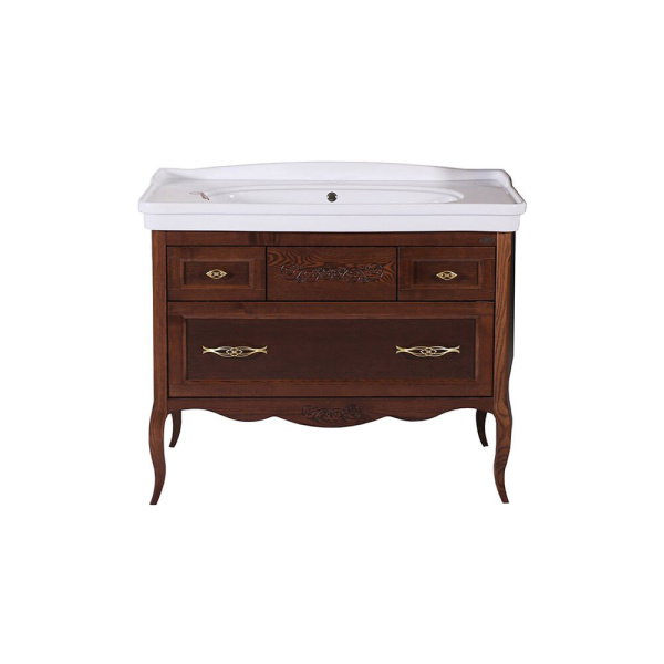 Тумба с раковиной ASB Wood Line Модерн 105 антикварный орех