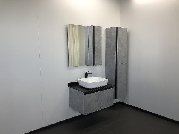 00004149063 Зеркало-шкаф Бетон светлый Эдинбург COMFORTY