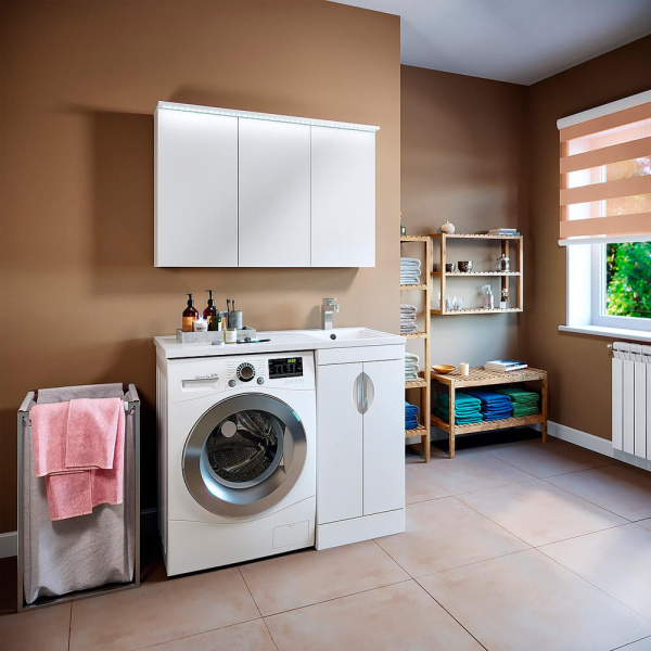 Тумба с раковиной Runo Лира 00-00000144+00-00001120 105 правая