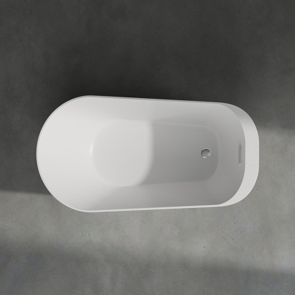 Акриловая ванна AVS Нона 150х80 белая, матовая с донным клапаном