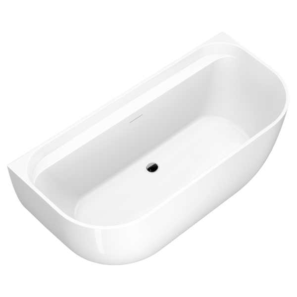 Акриловая ванна AVS Артемида 170x80 белая, с сливом-переливом и донным клапаном