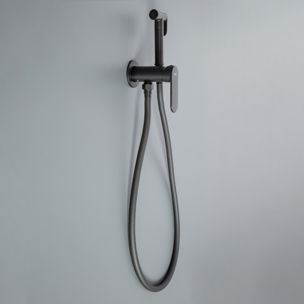 Гигиенический душ со смесителем AVS Beauty черный матовый