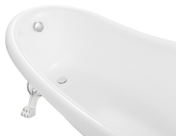 Ванна из искусственного камня Aqua de Marco Edelweiss 170x80 белая с белыми ножками