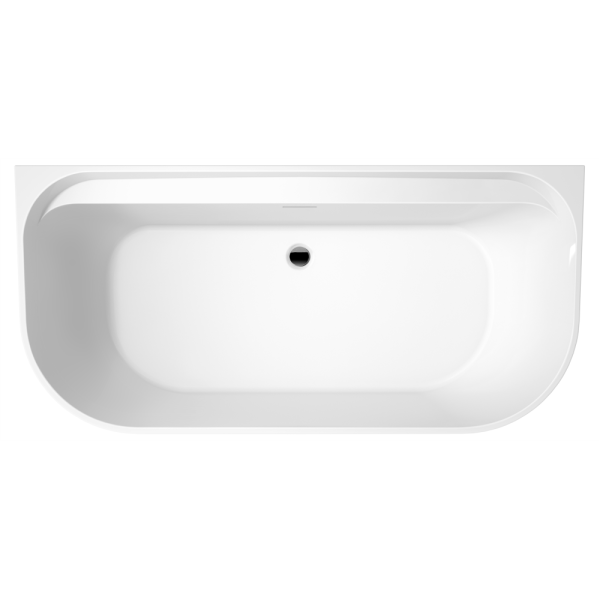 Акриловая ванна AVS Артемида 170x80 белая, с сливом-переливом и донным клапаном