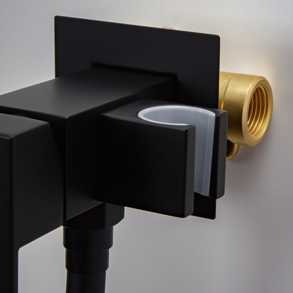 Гигиенический душ со смесителем AVS Cube черный матовый