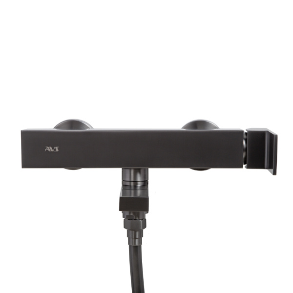 Смеситель для ванны с душем AVS Cube оружейная сталь