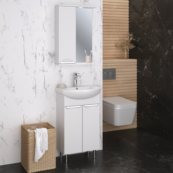 Тумба с раковиной Aqua de Marco Eleganse 50 белая