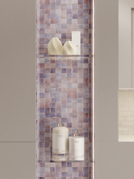 Мозаика Bonaparte Atlantis Purple 31,5x31,5 стеклянная