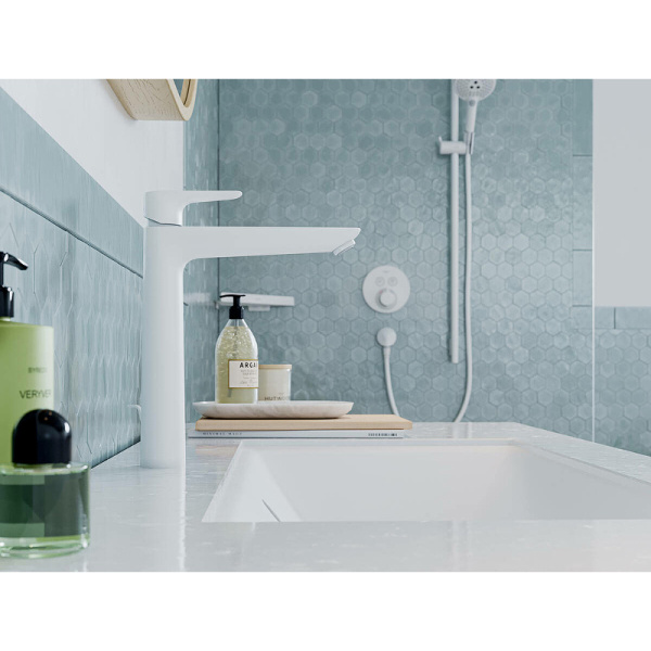 Смеситель для раковины Hansgrohe Talis E 71716700 белый матовый